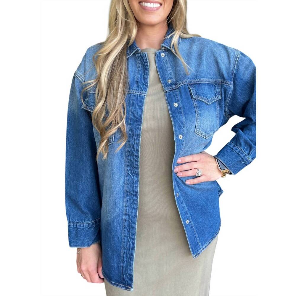 NEW BAYEAS lofty denim jacket in blue - Picture 2 of 2